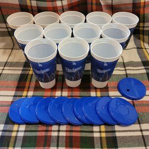 Set of 12 Vintage (2005) Collectible L.A. Dodgers Stadium Holo Cups ⚾⚾⚾